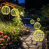 2-Pack 13in 11in 264 8 Joomer Solar Hanging Ball Lights Outdoor, & Total LED Solar Globe Lights, Modes Waterproof Metal