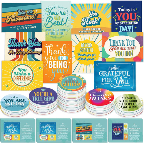 T MARIE 100 Token of Appreciation Chips and 96 Appreciation Cards - Bulk Gift