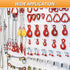 Pegboard Hook 50 Pcs, Durable L Shape Galvanized Metal Accessories for 1/4 and 1/8 Pegboard Organizer Kit
