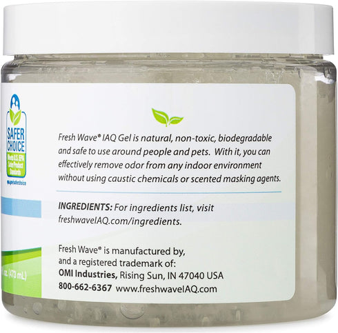 Fresh Wave IAQ 16 Fl. Oz. Commercial Odor Eliminating Gel, Natural Plant-Based Odor Absorbers for Home
