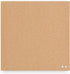 U Brands 14” x 14” Frameless Square Cork Bulletin Board, Natural with Push Pins, 1 Count
