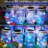 12 Pack 30 Multicolored2 SunKite Solar Mason Jar Lights, LED Waterproof Fairy Firefly Jar Lids String Lights