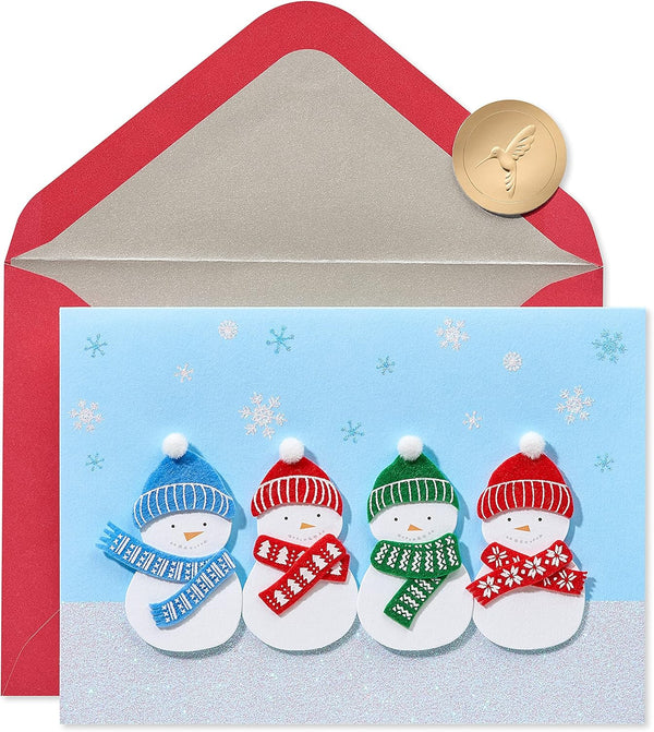 Papyrus Holiday Cards Boxed with Envelopes, Warmest Wishes, Snowmen (8-Count)