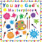 WATINC 131Pcs Back to School God Paint Splatter Cutouts, Colorful Art Bulletin Board Decoration Set