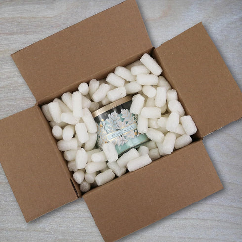 MagicWater Supply Anti Static Bio Tube Packing Peanuts, 0.25 Cu Ft, Compostable Biodegradable Void Filler