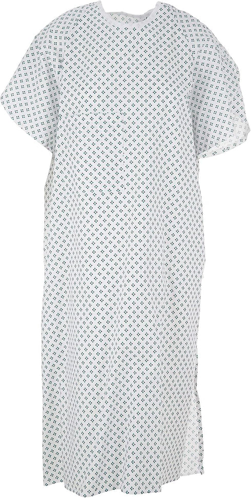 Personal Touch Health Care Apparel Pack 2 Personal Touch Unisex Hospital Patient Gown Metal Snap IV Sleeves