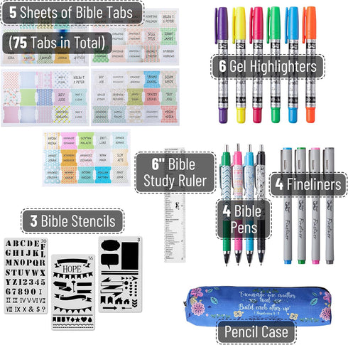 Mr. Pen- Bible Pages Kit, Journaling Supplies with Highlighters and Pens No Bleed