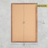 HBCY Creations Wall Mount Cork Board, 24"W x 36"H, Torched Wood with 6 Wooden Push Pins, Solid Pine Frame