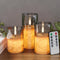 VIODAIM Ice Crystal Real Wax Glass Flameless Candles with Remote & Timer,