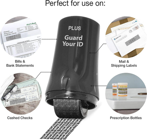 Guard Your ID Advanced Security Roller 2.0 for Identity Theft Prevention, Stamping Black