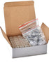 Vivaplex 24 Clear 2 ml (5/8 Dram) Glass Bottles with Black Caps and Orifice Reducers