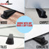 Rubber Door Stoppers - Large Heavy Duty Flexible Door Holder, Black 4 Pack, Non Marking Anti Slip Jammer