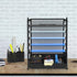 Simple Houseware 6 Tier Desk Document File Tray Organizer with Supplies Sliding Drawer, Black