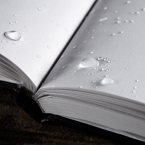 Rite in the Rain Weatherproof Hard Bound Cover Sketchbook, 4.75" x 7.5", Black Cover, Blank Pages