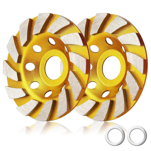 3 Pieces 4 Inch Diamond Cup Grinder, Heavy Duty Turbo Diamond Grinding Cup Wheel for Angle Grinder