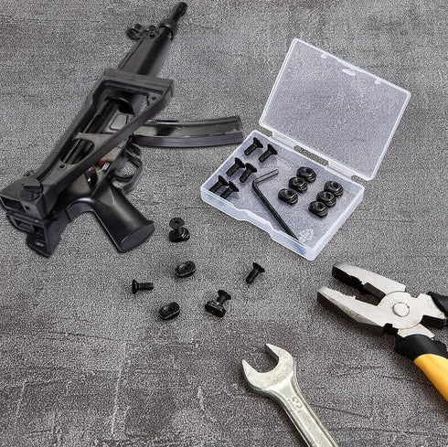 T Nut Screw Replacement Sets with Thread Locking Screws, Wrench and Nuts - Compatible with Standard Rail Systems,
