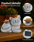 5-Inch GoGnome Solar Cat Garden Statue with Butterfly Light Outdoor Resin Figurine for Yard, Patio, Balcony Gifts