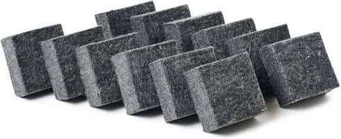 Charles Leonard Multi-Purpose Felt Erasers Class Pack, 2 x 2 Inches Each, Charcoal, 12-Pack