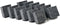 Charles Leonard Multi-Purpose Felt Erasers Class Pack, 2 x 2 Inches Each, Charcoal, 12-Pack