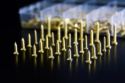 Swordfish 32051-500pc Brass Plated Wood Screw Assortment