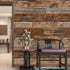 WENMER 17.71" x 78.7" Brown Wood Peel and Stick Wallpaper - Shiplap Self Adhesive Wallpaper for Cabinet Countertop