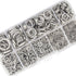 304 Stainless Steel Spring Lock Washer Assortment Set, 600 Pieces, 9 Sizes - M2 M2.5 M3 M4 M5 M6 M8 M10 M12