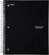 Five Star Spiral Notebooks, 3 Subject, Wide Ruled, 150 Sheets, 10-1/2" x 8", 2 Pack, Black, Blue