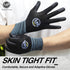 Nitrile Safety Work Gloves, 3 Pairs Lightweight Touchscreen Utility Gloves for Men and Women, Black (L)