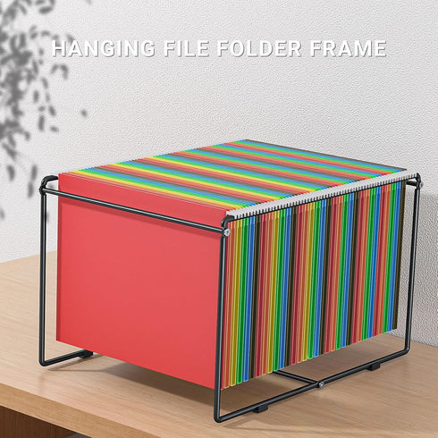 Marati Hanging File Folder Frame, 10.9"H, Legal/Letter Size, Metal, Black