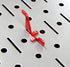 Wall Control Standard Slotted Hook Pack - Slotted Metal Pegboard Hooks for Tool Board - Red