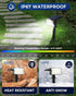 IP67, 60 3 2 1(Cool 4 Pack) HGGH Solar Lights Outdoor Waterproof LED Lighting Modes Solar Spot Lights Outdoor for Yard
