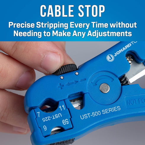 Jonard Tools UST-525 Universal Cable Stripping Tool for Coax, Network, Telephone Cables