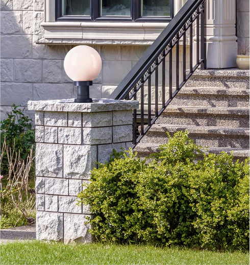 Textured Black Pedestal Mount for Post-Top Fixtures