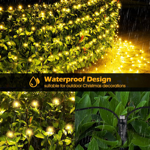 200 8.4ft 5.2ft 8 BlcTec Christmas Net Lights, LED x Outdoor Christmas Lights with Modes, Timer, Connectable