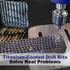 230 Pieces Titanium Twist Drill Bit Set, 135° Tip High Speed Steel, Ideal for Wood, Cast Iron, and Plastic