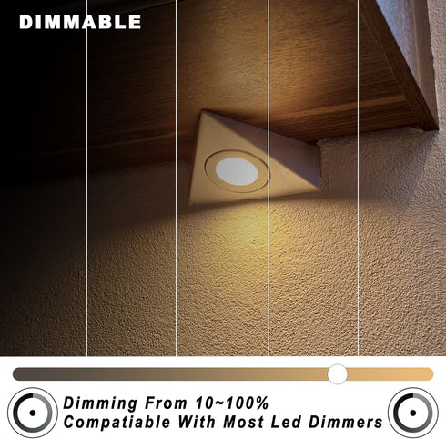 ALIDE 6 Pack GU10 Dimmable LED Bulbs, 25W 35W 50W Halogen Replacement, 2700K Warm White, MR16 GU10 450LM