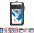 Wisdompro Badge Holder with Zipper, 2-Sided PU Leather College ID Holder, 1 ID Window, 4 Card Slots, Black