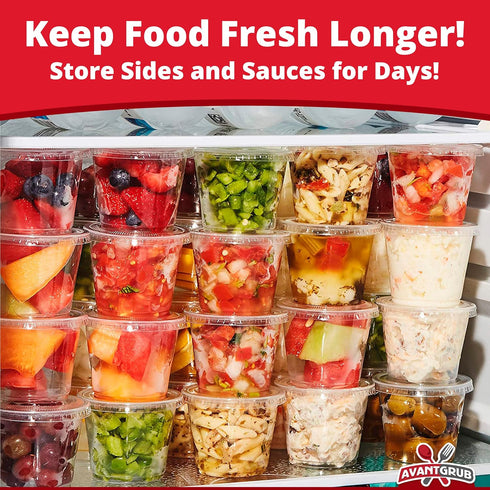 5.5oz 100Pk. Leakproof BPA-Free Souffle Cups and Lids Stackable Portion Containers for Sampling, Salad Dressing