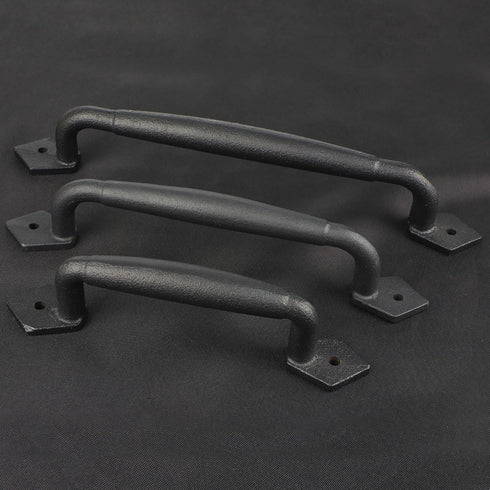 Sliding Rustic Barn Door Handles, 8 Inch Heavy Duty Large Design Pull for DIY Sliding Barn Door, Matte Black