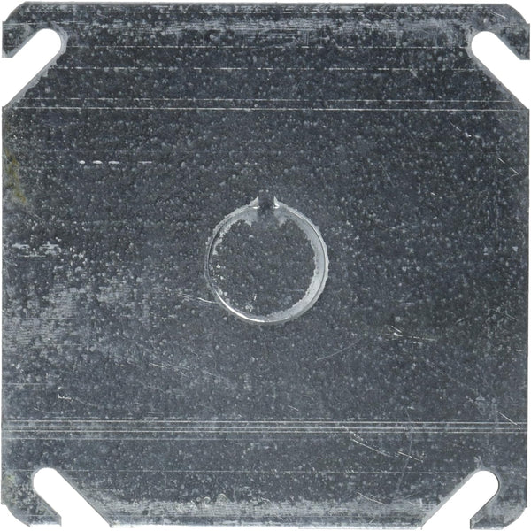 RACO 8753-5 Flat Square Cover with 1/2-Inch Center Knockout, 4-Inch