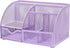 Exerz Light Purple Desk Organizer, Office Supplies with Drawer for Home Workspace and Desktop Storage
