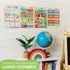 Hadley Designs 4 Alphabet, Months, Weather, Days of The Week Calendar for Kids, Laminated Charts 11x17