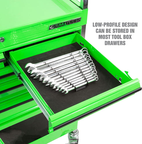 OEMTOOLS 22176 Pro Magnetic Wrench Organizer, 12 Wrench Storage Rail for Tool Boxes