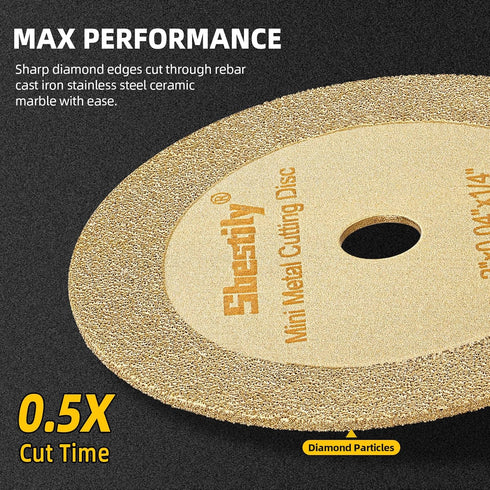 2 Inch Cut Off Wheel - 5Pack, Diamond Cutting Wheel for Stainless Steel, Bronze, Brass, Nuts, Bolts, Screws, Wood