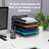 Mind Reader Paper Tray, Desktop Organizer, Wall Mountable File Storage, Metal Mesh, 11.5" L x 14.25" W x 11.5" H, Black