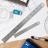 Mr. Pen Steel Rulers, 6 inch and 12 inch Metal Rulers, Pack of 2