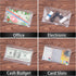 HAUTOCO 15PCS A6 Binder Pockets - 6-Hole Budget Envelopes Planner Inserts for A6 6-Ring Binders, Clear PVC Zipper Pouch