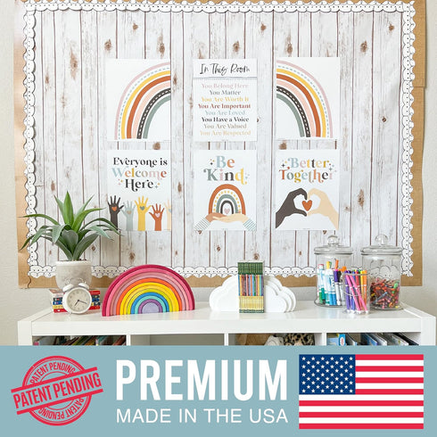 Hadley Designs Diversity Posters for Classroom - 6 Inclusive Kindness Decor, Safe Space Sign, Boho Multicultural