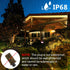 50ft 600 8 Connectable Outdoor Rope Lights, LED Warm White Strip Light Plug in for Indoor with Waterproof Modes