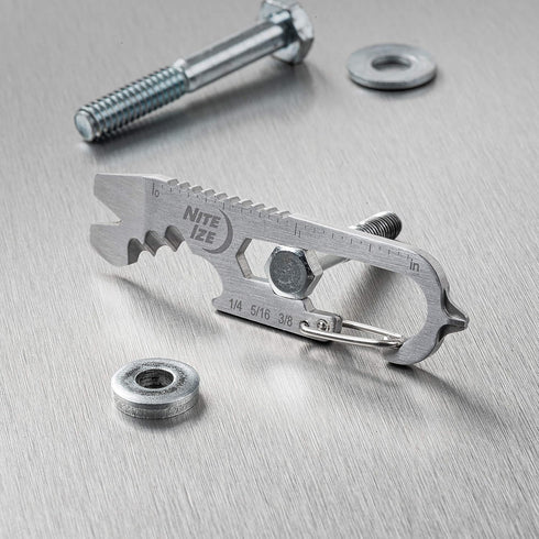 Nite Ize KMTSE-11-R3 DoohicKey Keychain Multi Tool, 1 Count - Stainless Steel Keychain Tool